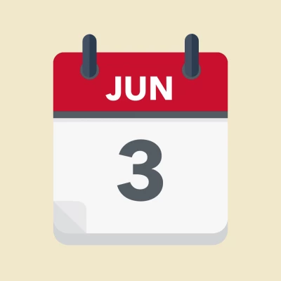 Calendar icon showing 3rd June
