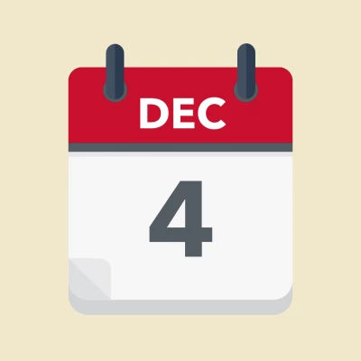Calendar icon showing 4th December