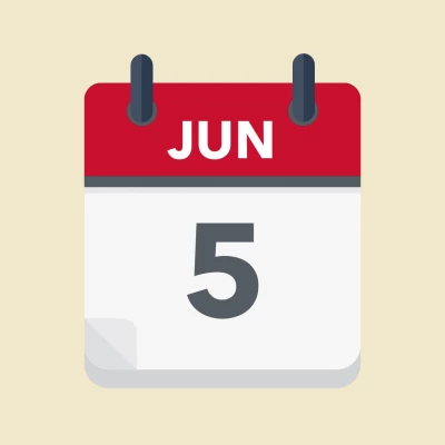 Calendar icon showing 5th June