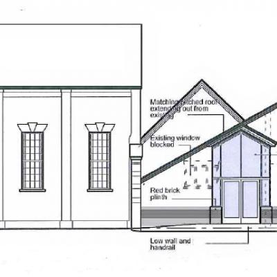 Hall Development - Side Elevation